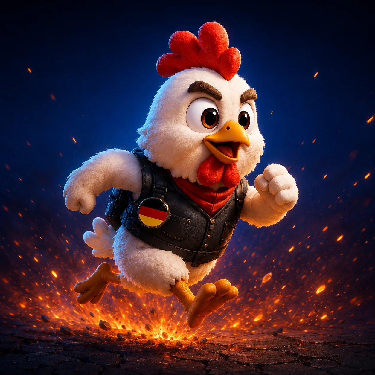 Stylized mobile road-crossing crash game interface for a Chicken Road India review